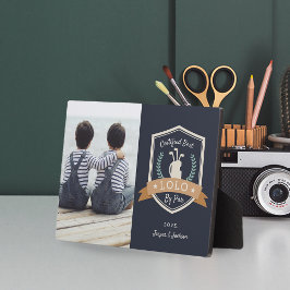 Placa Expositora Mejor Lolo De Par | Foto del abuelo del golf