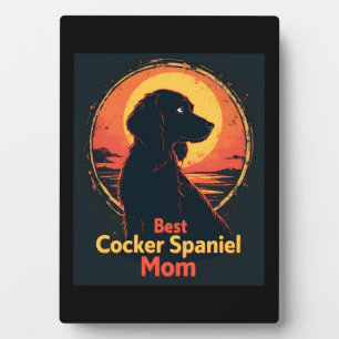 Placa Expositora Mejor Madre Perro - Cocker Vintage Spaniel T-Shi