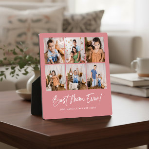 Placa Expositora Mejor Madre Rosa De Seis Fotografías