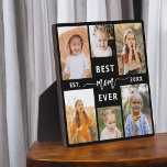 Placa Expositora Mejor Mamá de la Historia - Collage de fotos del D<br><div class="desc">Celebra a tu madre con la "mejor Collage de fotos de mamá de todos los tiempos". Esta placa personalizada presenta un hermoso collage de preciadas fotos, que capturan momentos y recuerdos especiales. El sincero mensaje "Mejor Mamá Nunca" agrega un toque amoroso. Diseñado a partir de materiales de alta calidad con...</div>