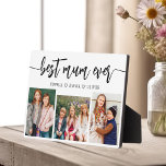 Placa Expositora Mejor Mamá de la historia - Collage de fotos del D<br><div class="desc">Celebra a tu madre con la "mejor Mamá de la historia" Collage de fotos del Día de la Madre. Esta placa personalizada presenta un hermoso collage de preciadas fotos, que capturan momentos y recuerdos especiales. El sincero mensaje "Mejor Mamá Nunca" agrega un toque amoroso. Diseñado a partir de materiales de...</div>