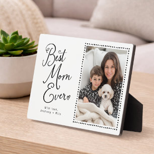 Placa Expositora Mejor Mamá del Mundo Escritura Caprichosa 1 Foto 