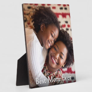 Placa Expositora Mejor Mamá del Mundo Recuerdo Personalizado con Fo