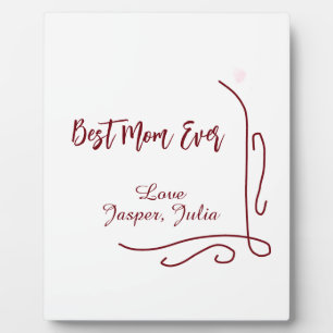 Placa Expositora Mejor mamá jamás amor rojo español frontera elegan