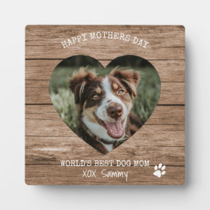 Placa Expositora Mejor Mamá Perro del Mundo Foto Día de la Madre