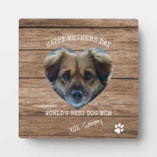 Placa Expositora Mejor Mamá Perro del Mundo Foto Día de la Madre