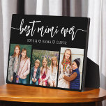 Placa Expositora Mejor Mimi de la Historia - Collage de fotos de lo<br><div class="desc">Celebra el "Mejor MiEver" con este Collage de fotos de nietos personalizado. Este sincero regalo cuenta con un bello collage de preciadas fotos que capturan momentos especiales, complementado con un mensaje amoroso. Diseñado con materiales de alta calidad y acabados elegantes, es ideal para exhibirse en casa como un querido keepsake....</div>