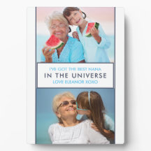 Mejor Nana en el Universo - Dos fotos personalizad