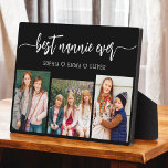 Placa Expositora Mejor Nannie Ever - Collage de fotos de nietos<br><div class="desc">Celebra la "Mejor Nana de la Historia" con este Collage de fotos de nietos personalizado Plaque. Este sincero regalo cuenta con un bello collage de preciadas fotos que capturan momentos especiales, complementado con un mensaje amoroso. Diseñado con materiales de alta calidad y acabados elegantes, es ideal para exhibirse en casa...</div>