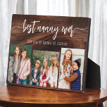 Placa Expositora Mejor Nanny Ever Wood - Collage de fotos de los ni<br><div class="desc">Celebra la "Mejor Niñera de la Historia" con este Collage de fotos de nietos personalizado. Este sincero regalo cuenta con un bello collage de preciadas fotos que capturan momentos especiales, complementado con un mensaje amoroso. Diseñado con materiales de alta calidad y acabados elegantes, es ideal para exhibirse en casa como...</div>