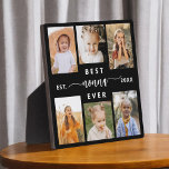 Placa Expositora Mejor Nonna de la Historia - Collage de fotos de l<br><div class="desc">Celebra el "Mejor NaNa Ever" con esta placa personalizada de Collage de fotos para nietos. Este sincero regalo cuenta con un bello collage de preciadas fotos que capturan momentos especiales, complementado con un mensaje amoroso. Diseñado con materiales de alta calidad y acabados elegantes, es ideal para exhibirse en casa como...</div>