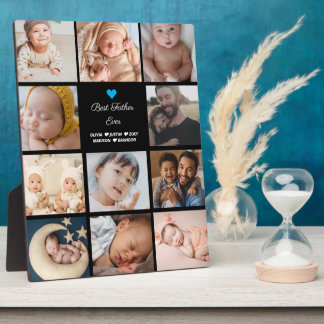 Placa Expositora Mejor Padre de 11 Collages de fotos