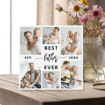 Placa Expositora Mejor Padre de la Historia - Collage de fotos del<br><div class="desc">Celebra a tu padre con el Collage de fotos Plaque del Día del Padre "Mejor Papá Nunca", un sincero homenaje al hombre que significa el mundo para ti. Esta placa de excelente fabricación presenta un collage de fotos de personalizable de alta calidad, que le permite mostrar recuerdos y momentos especiales....</div>