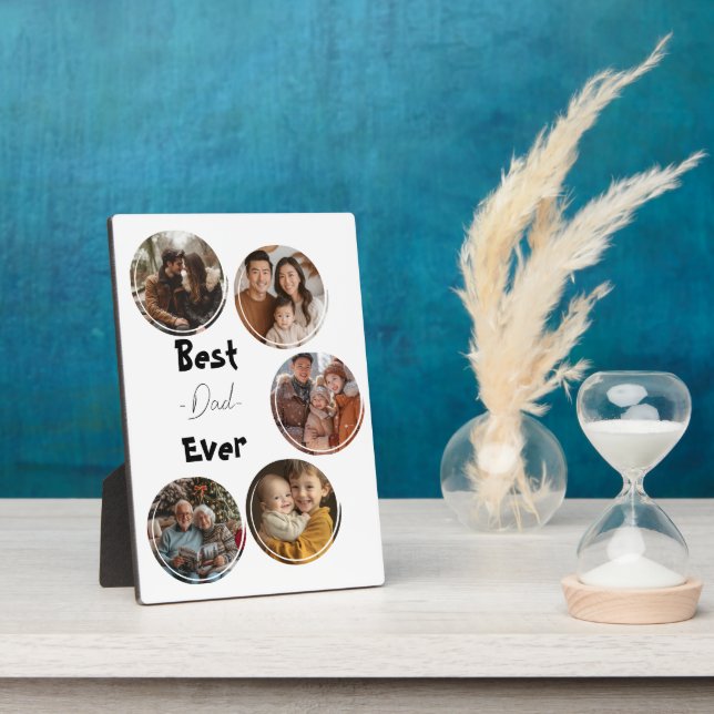 Placa Expositora mejor padre siempre fondo de madera 1 (Lado)