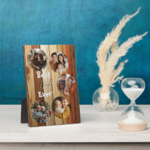 Mejor padre siempre fondo de madera 5 fotos de col