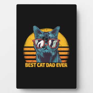 Placa Expositora Mejor papá de gato jamás amante