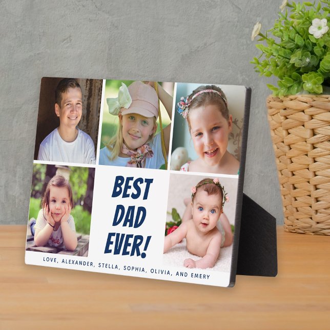 Placa Expositora Mejor Papá De La Familia De 5 Fotos (Subido por el creador)