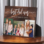 Placa Expositora Mejor Papá de la Historia - Collage de fotos del D<br><div class="desc">Celebra a tu padre con el Collage de fotos Plaque del Día del Padre "Mejor Papá Nunca", un sincero homenaje al hombre que significa el mundo para ti. Esta placa de excelente fabricación presenta un collage de fotos de personalizable de alta calidad, que le permite mostrar recuerdos y momentos especiales....</div>