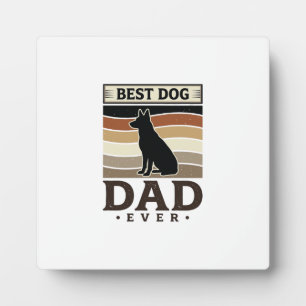 Placa Expositora Mejor papá de perro vintage diseño de amante de pe