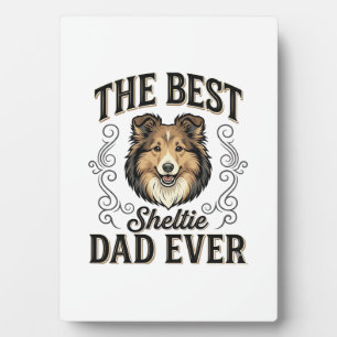 Placa Expositora Mejor Papá de Sheltie de Todos los Tiempos Diseño
