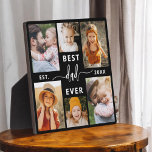 Placa Expositora Mejor Papá de siempre - Collage de fotos del Día d<br><div class="desc">Celebra a tu padre con el Collage de fotos Plaque del Día del Padre "Mejor Papá Nunca", un sincero homenaje al hombre que significa el mundo para ti. Esta placa de excelente fabricación presenta un collage de fotos de personalizable de alta calidad, que le permite mostrar recuerdos y momentos especiales....</div>