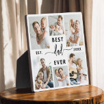 Placa Expositora Mejor Papá de siempre - Collage de fotos del Día d<br><div class="desc">Celebra a tu padre con el Collage de fotos Plaque del Día del Padre "Mejor Papá Nunca", un sincero homenaje al hombre que significa el mundo para ti. Esta placa de excelente fabricación presenta un collage de fotos de personalizable de alta calidad, que le permite mostrar recuerdos y momentos especiales....</div>