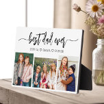 Placa Expositora Mejor Papá de siempre - Collage de fotos del Día d<br><div class="desc">Celebra a tu padre con el Collage de fotos Plaque del Día del Padre "Mejor Papá Nunca", un sincero homenaje al hombre que significa el mundo para ti. Esta placa de excelente fabricación presenta un collage de fotos de personalizable de alta calidad, que le permite mostrar recuerdos y momentos especiales....</div>