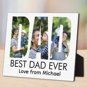 Placa Expositora Mejor Papá del Mundo Carta Foto