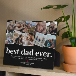 Placa Expositora Mejor Papá del Mundo Collage de Fotos para el Día 