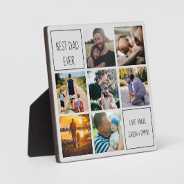 Placa Expositora Mejor papá del mundo foto collage y texto. Amamos 