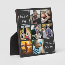 Placa Expositora Mejor papá del mundo foto collage y texto. Amamos 