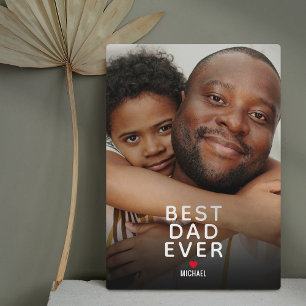 Placa Expositora Mejor Papá del Mundo Foto Día del Padre