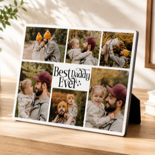 Placa Expositora Mejor Papá del Mundo Foto Familiar Personalizada