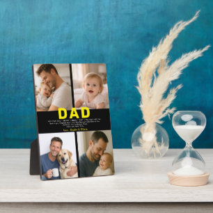 Placa Expositora Mejor Papá del Mundo Foto Personalizada Día del