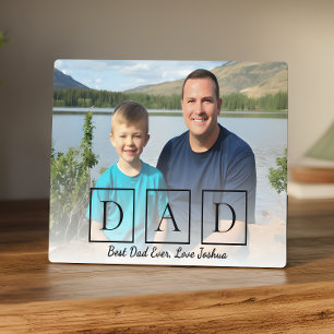 Placa Expositora Mejor Papá del Mundo Nombre del Niño Imagen