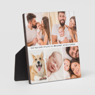 Placa Expositora ¡Mejor Papá del Mundo! Te amamos regalo de foto pe