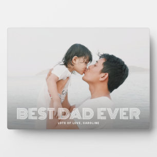 Placa Expositora Mejor Papá del Mundo Texto en Negrita Regalo del D