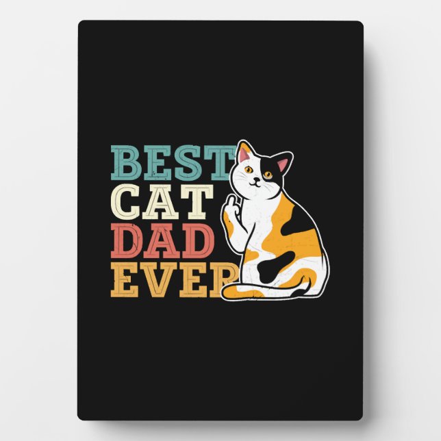 Placa Expositora Mejor Papá Gato (Frente)