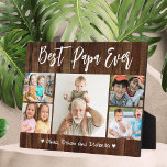 Placa Expositora Mejor Papa jamás nietos 5 Collage de fotos Wood<br><div class="desc">Crea tu propio regalo fotográfico para papá con múltiples fotos de nietos. Dé regalos personalizados de abuelo con nombres de nietos para convertirlo en un tesoro. Los regalos personalizados del abuelo son perfectos para cumpleaños del abuelo,  día del padre,  día de los abuelos y Navidades.</div>