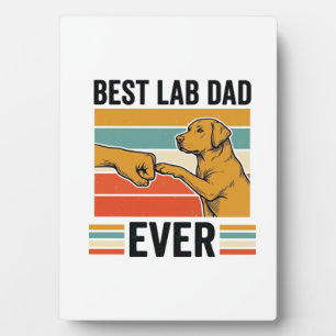 Placa Expositora Mejor Papá Lab Ever Labrador Camiseta Vintage Dise