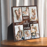 Placa Expositora Mejor Papá Nunca - Collage de fotos del Día del Pa<br><div class="desc">Celebra a tu padre con el Collage de fotos Plaque del Día del Padre "Mejor Papá Nunca", un sincero homenaje al hombre que significa el mundo para ti. Esta placa de excelente fabricación presenta un collage de fotos de personalizable de alta calidad, que le permite mostrar recuerdos y momentos especiales....</div>