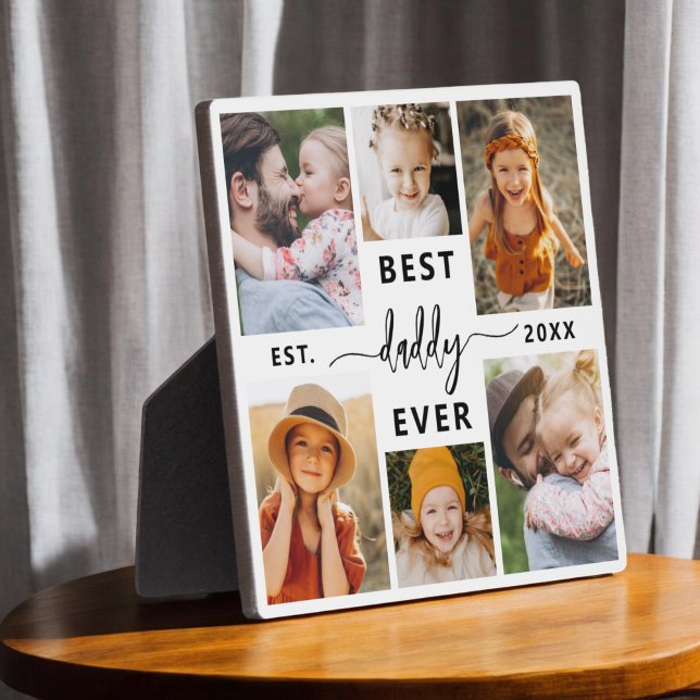 Placa Expositora Mejor Papá Nunca - Collage de fotos del Día del Pa (Subido por el creador)