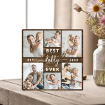 Placa Expositora Mejor Papá Nunca - Collage de fotos del Día del Pa<br><div class="desc">Celebra a tu padre con el Collage de fotos Plaque del Día del Padre "Mejor Papá Nunca", un sincero homenaje al hombre que significa el mundo para ti. Esta placa de excelente fabricación presenta un collage de fotos de personalizable de alta calidad, que le permite mostrar recuerdos y momentos especiales....</div>