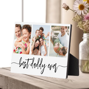 Placa Expositora Mejor Papá Nunca - Collage de fotos del Día del Pa