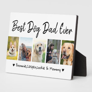 Placa Expositora Mejor Papá Perro de Todos los Tiempos 5 Collage de