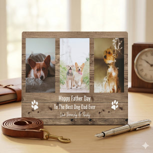 Placa Expositora Mejor Papá Perro del Mundo Foto Día del Padre