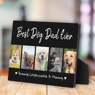 Placa Expositora Mejor Papá Perro del Mundo Mascota 5 Collage de F