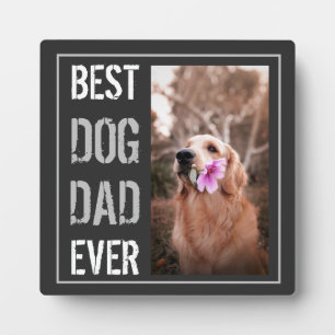 Placa Expositora Mejor Papá Perro Fotografía Feliz Día del Padre