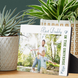 Placa Expositora Mejor papi en la foto del universo