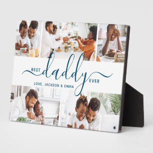 Placa Expositora Mejor Papi siempre Personalizado Collage de fotos 